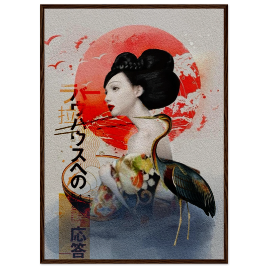 poster collage giappone gheisha